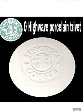Starbucks vintage highwave porcelain advertising trivet
